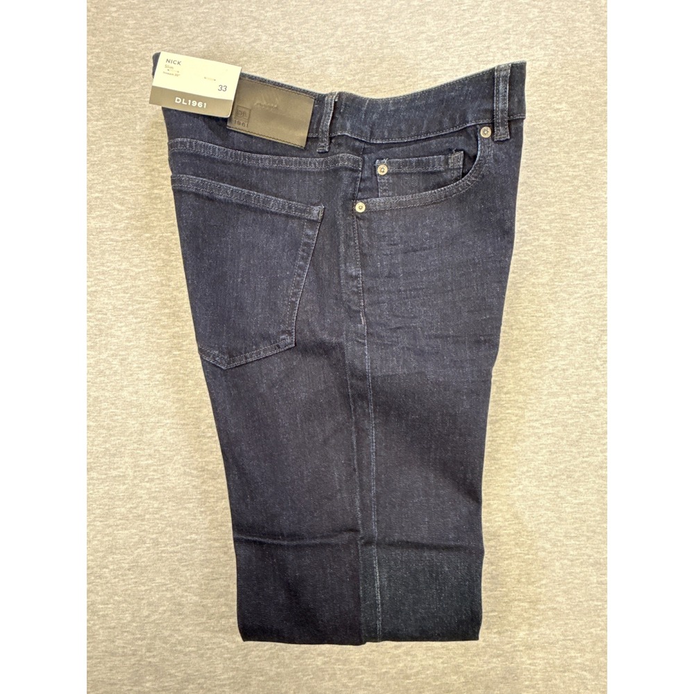 DL1961 Nick Slim Fit Mens Jeans Dark Indigo Blue Sustainable Denim 33x30 NWT